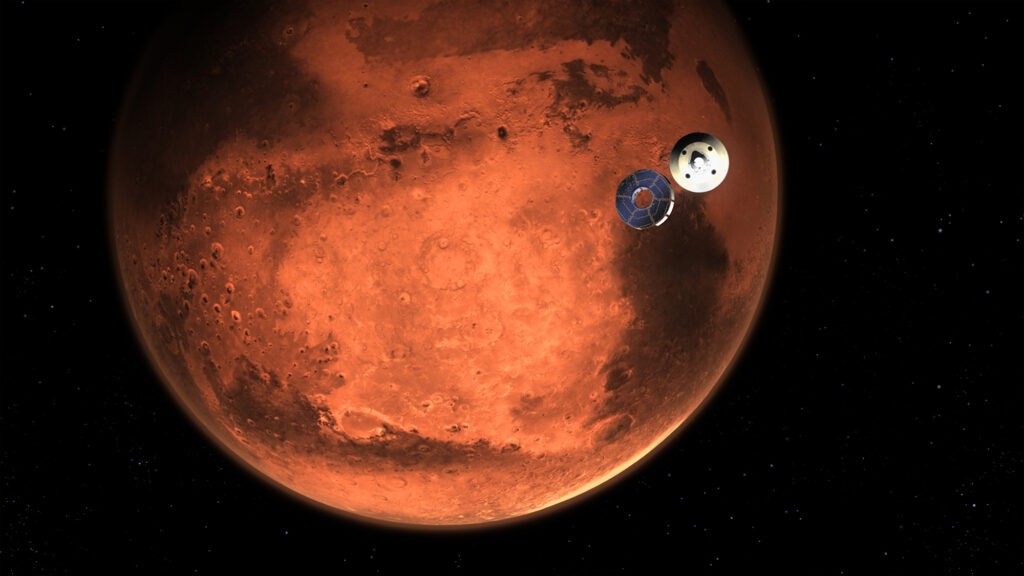 Orbital Mechanics relies heavily on the concepts of Calculus and precise calculations of spacecraft trajectories along with that of the planet in consideration becomes critical in missions' success. This illustration shows NASA’s Perseverance rover casting off its spacecraft’s cruise stage, minutes before entering the Martian atmosphere.